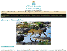 Tablet Screenshot of greatsafaris.com